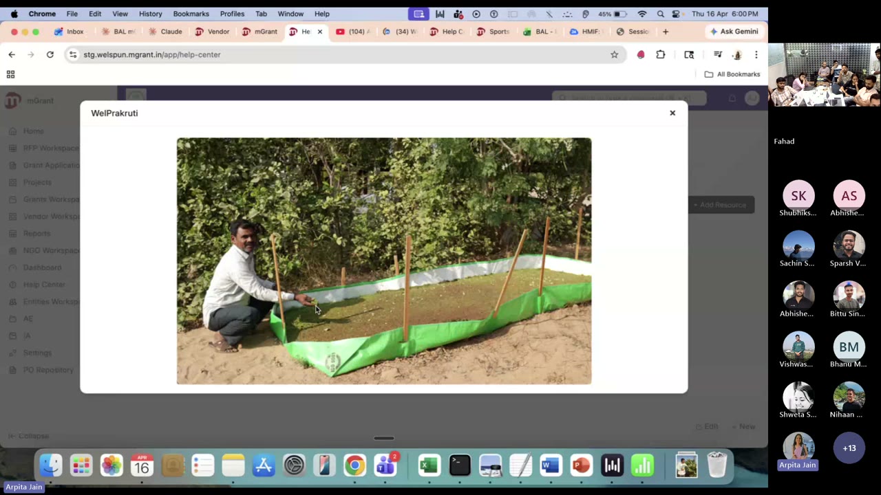 WelPrakruti field image — a vermicomposting project photo from the Welspun CSR programme