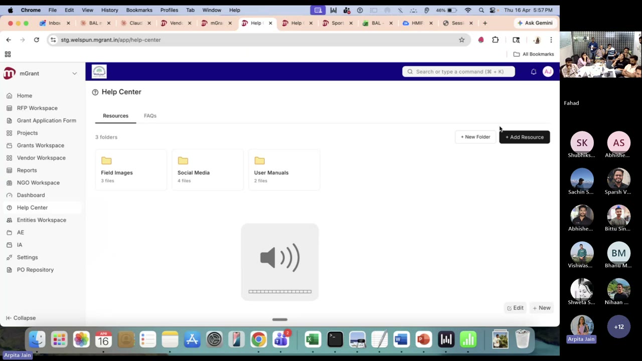 Help Center Resources tab with Add Resource button highlighted